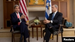 美國國務卿克里星期三在耶路撒冷和以色列總理內塔尼亞胡見面﹐