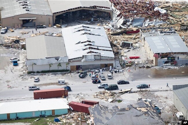 DestrucciÃ³n dejada por el huracÃ¡n Dorian en Marsh Harbour, isla Gran Ãbaco, Bahamas. 4 de septiembre de 2019. AP.T