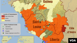 伊波拉在西非蔓延。