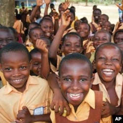 Primary school students at Akebubu, Ghana.