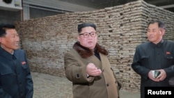 Le dirigeant nord-coréen Kim Jong Un dans la région de Donghae en Corée du Nord sur cette photo publiée par l'Agence de presse centrale coréenne le 1er décembre 2018. KCNA via REUTERS