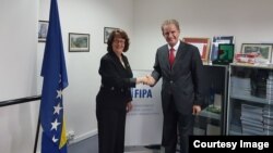 US Ambasador Maureen Cormack and Gordan Milinić, Head of Foreign Investment Promotion Agency (FIPA)
