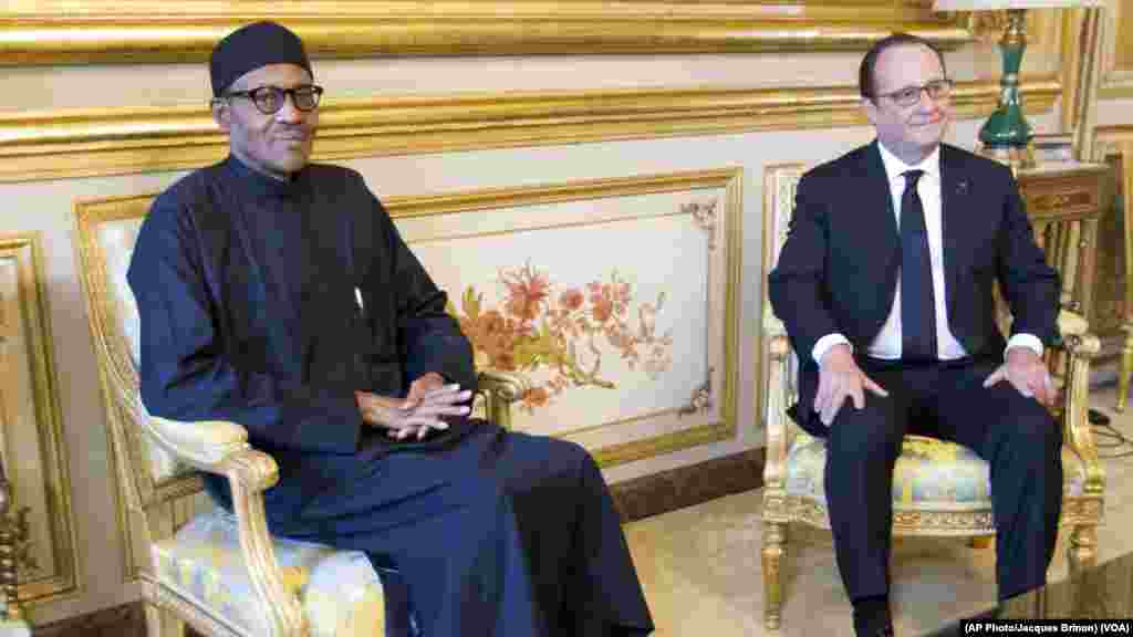 Shugaba Muhammadu Buhari Da Shugaba Francoi Hollande