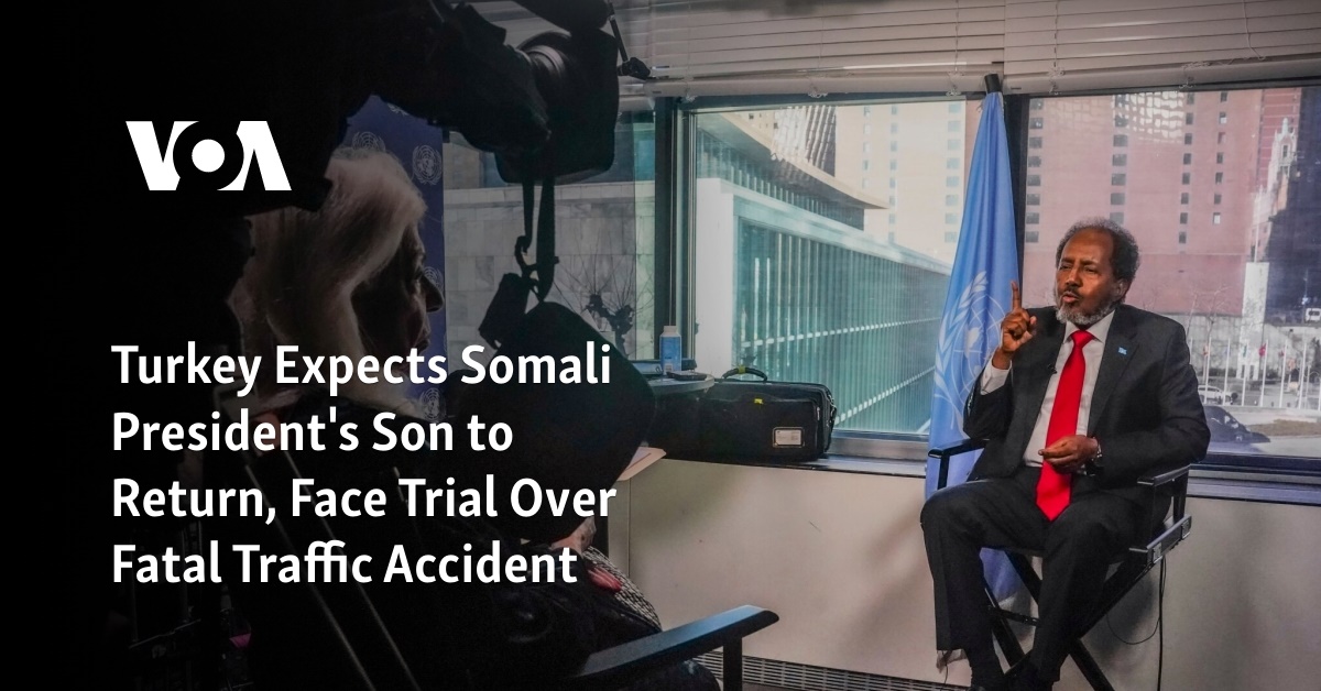 Turkey Expects Somali President's Son to Return, Face Trial Over Fatal Traffic Accident