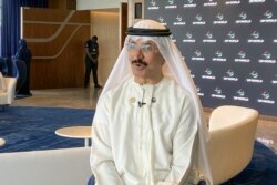 FILE - DP World Chairman Sultan Ahmed bin Sulayem speaks during an interview with Reuters on the opening day of Dubai Expo 2020, in Dubai, United Arab Emirates, October 1, 2021.