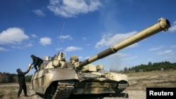 Ukrajinski tenk na izložbi u Černigovskoj oblasti