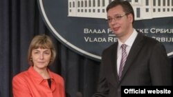 Potpredsednici srpske i hrvatske Vlade Aleksandar Vučić i Vesna Pusić
