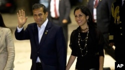 Presidente Ollanta Humala e esposa Nadine Heredia