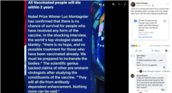 Screen capture of viral social media post.