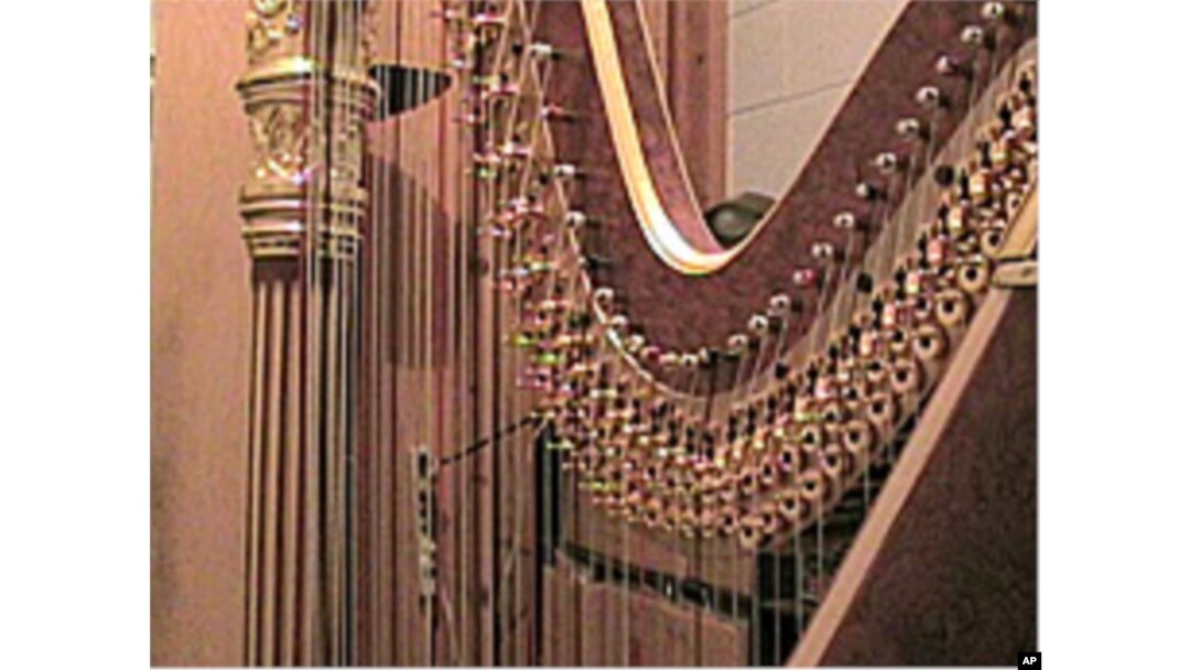 The winner of the harp competition wins a custom-made Lyon and Healy gold concert harp valued at $55,000.
