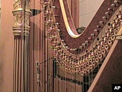 The winner of the harp competition wins a custom-made Lyon and Healy gold concert harp valued at $55,000.