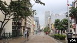 Las calles vacías de Bogotá, en el primer día de simulacro de cuarentena para evitar la propagación de la COVID-19. [Foto: Karen Sánchez, VOA]