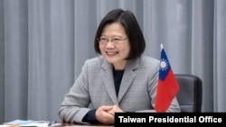 台湾总统蔡英文与美国驻联合国常任代表克拉夫特大使1月14日进行视频谈话。（图片来源 台湾总统府网站）