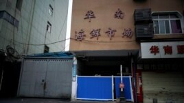 This file photo shows a blocked entrance to Huanan seafood market, where the coronavirus that can cause COVID-19 is believed to have first surfaced, is seen in Wuhan, Hubei province, China March 30, 2020. Picture taken March 30, 2020. REUTERS/Aly Song