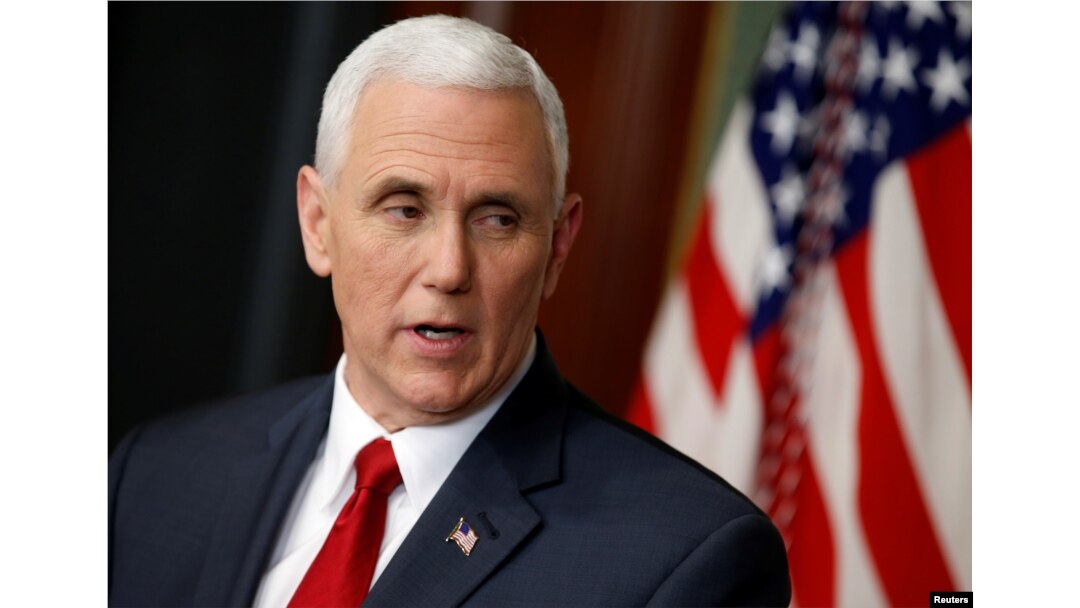 FILE - U.S. Vice President Mike Pence speaks in Washington, March 1, 2017.