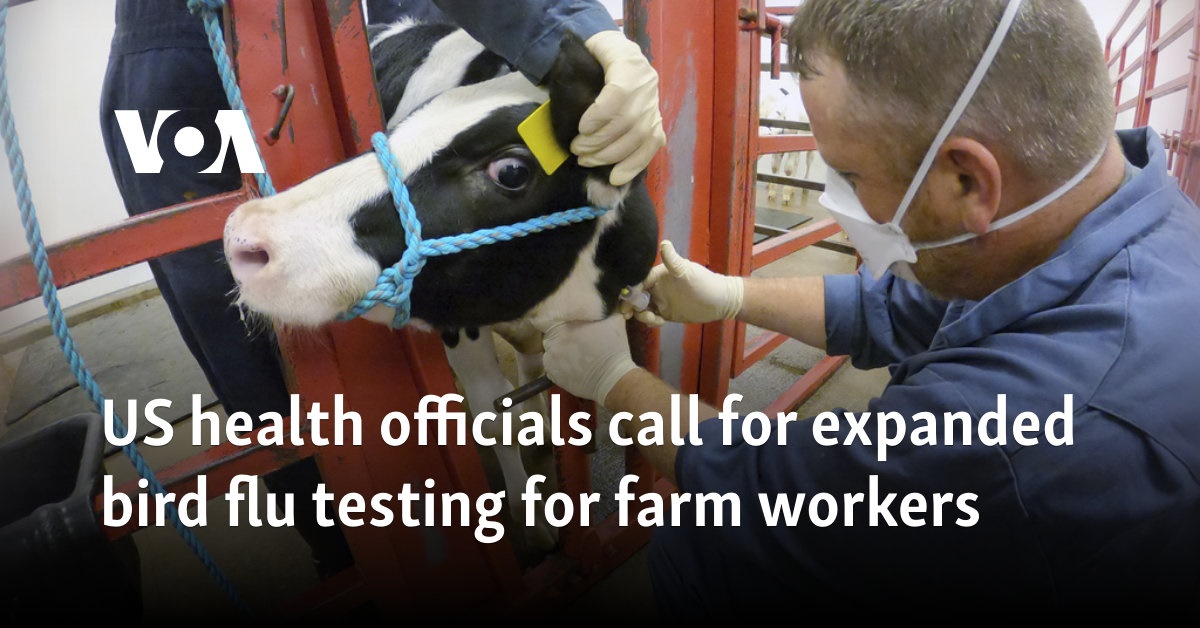 US health officials call for expanded bird flu testing for farm workers