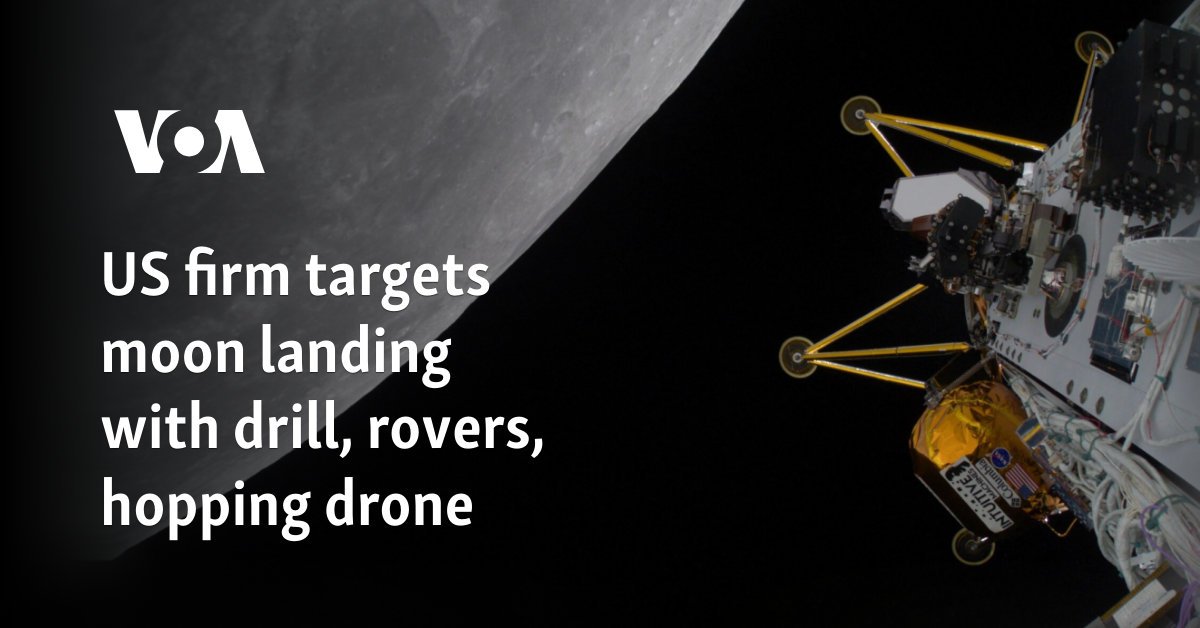 US firm targets moon landing with drill, rovers, hopping drone