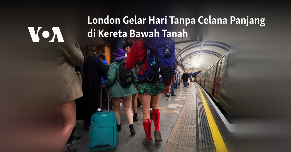 London Gelar Hari Tanpa Celana Panjang di Kereta Bawah Tanah