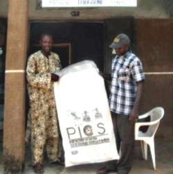 The Purdue Improved Cowpea Storage bags, seen here in Mali, cost about $2 each