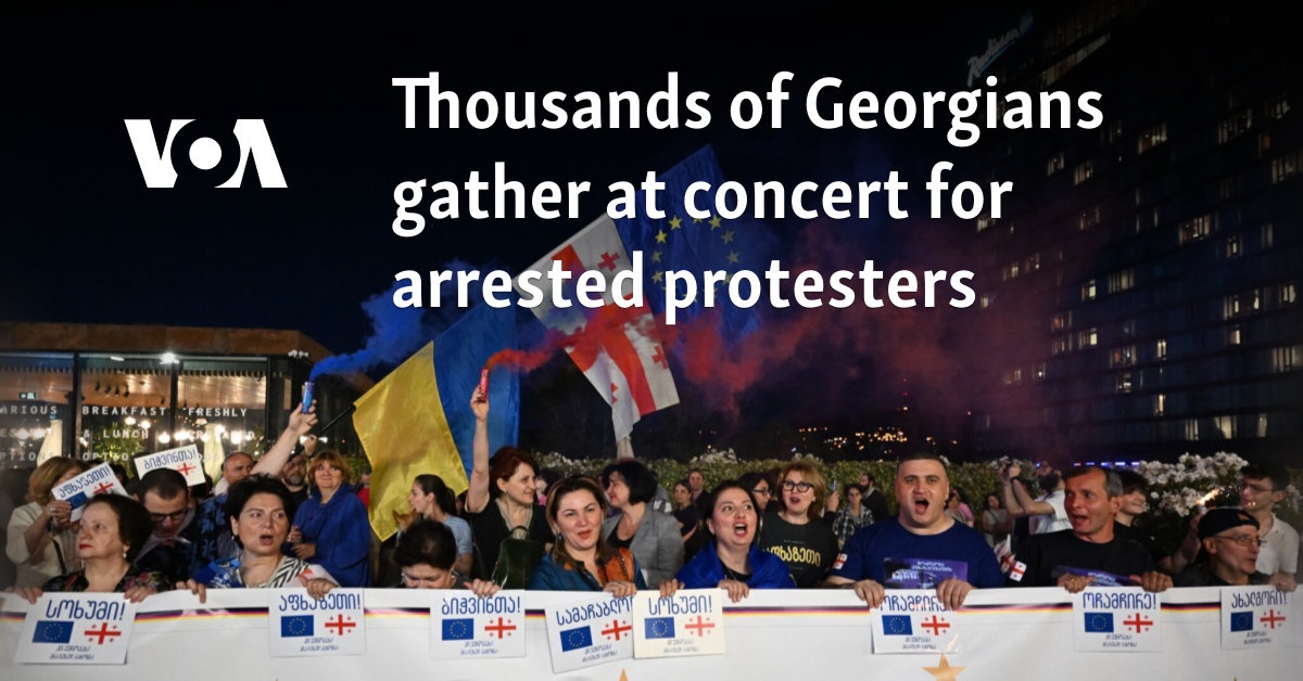 Thousands of Georgians gather at concert for arrested protesters