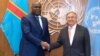 Président Félix Tshisekedi ayambi kalaka mokonzi ya ONU Antonio Guterres na Kinshasa, 24 septembre 2019. (Facebook/Présidence RDC)