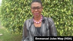 Maximilienne Ngo Mbe, directrice exécutive du REDHAC, l’ONG qui a dénoncé en 2015 les exactions de certains éléments de l’armée camerounaise sur la population dans l’extrême nord du Cameroun, le 17 février 2017, à Yaoundé. (VOA/Emmanuel Jules Ntap)