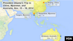President Obama’s trip to China, Myanmar, and Australia, Nov. 10 – 16, 2014