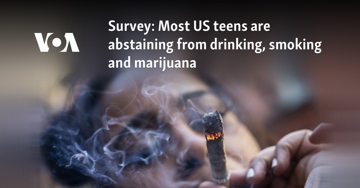 Most US teens are abstaining from drinking, smoking and marijuana