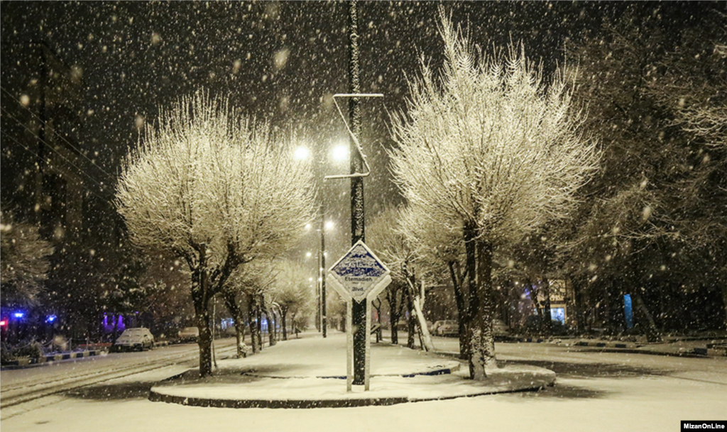 بارش برف زمستانی - همدان عکس: عادل باخدا 