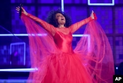 Diana Ross performs a medley at the 61st annual Grammy Awards on Sunday, Feb. 10, 2019, in Los Angeles.
