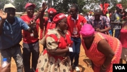 MDC supporters at a rally in Chinhoyi.