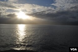 Sunset from the KM Pangrango near Ambon. (K. Varagur/VOA)