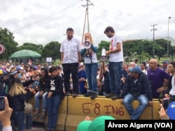 Lilián Tintori en la protesta Gran Plantón Nacional, Caracas, 15 de mayo de 2017.