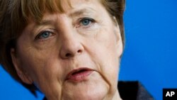 FILE - Kanselir Jerman Angela Merkel di Berlin, Jerman. (AP Photo/Markus Schreiber)