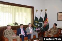 FILE - Senior U.S. officials meet with their counterparts in Pakistan, June 10, 2016. (Pakistan army photo)