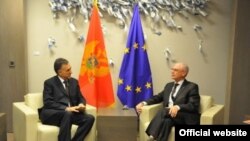 Predsednici Crne Gore i Evropskog saveta, Filip Vujanović i Herman van Rompuj tokom susreta u Briselu, 10. oktobar 2013 