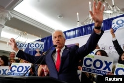 Republican gubernatorial candidate John Cox speaks at his election night headquarters after placing second in the California primary in San Diego, California, June 5, 2018.