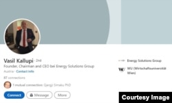 Print Screen LinkedIn profila Vasila Kallupija.