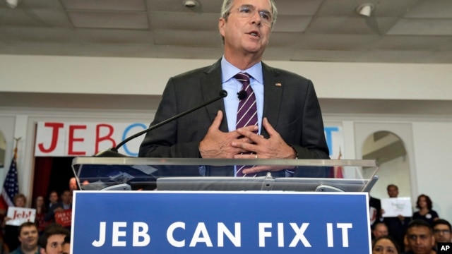 Jeb Bush presentó un nuevo eslogan para impulsar su campaña por la Casa Blanca.
