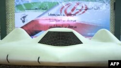 Ảnh do Vệ binh Cách mạng Iran cho công bố với tuyên bố đã bắn hạ chiếc máy bay không người lái của Mỹ RQ-170 Sentine