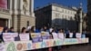 Переселенці зі сходу України протестують проти "виборів"