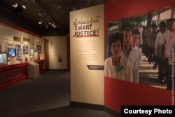 27 May 2015, Cambodia Exhibition reception and program for the opening of the two new Cambodia special exhibitions, including permanent exhibition tour, Cambodia exhibitions tours and reception in the Hall of Witness. (Photo: United States Holocaust Memorial Museum)