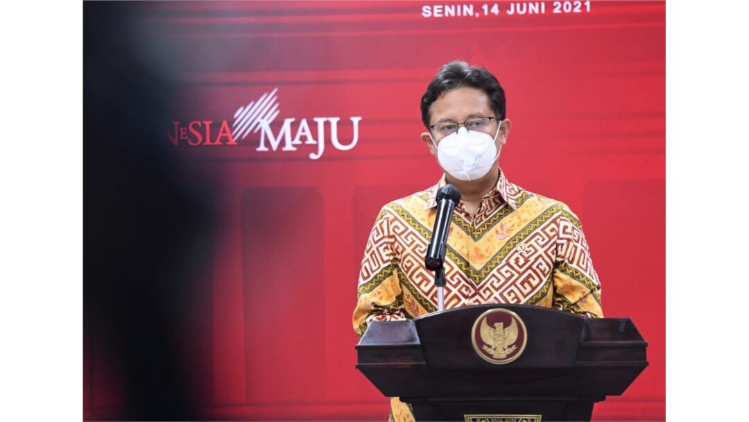 Menkes Budi Gunadi Sadikin mengatakan varian delta atau B1617.2 dari India mendominasi kasus Covid di DKI Jakarta, Kudus, dan Bangkalan. (Biro Press)