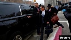Adriano Juca, Director Legal of Construction Norberto Odebrecht, exits federal court after it was agreed that Odebrecht and petrochemical company Braskem reached a $3.5 billion settlement with the Justice Department in Brooklyn, New York City, Dec. 21, 2016.