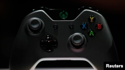 The Xbox One controller is shown during a press event unveiling Microsoft's new Xbox in Redmond, Washington, May 21, 2013.