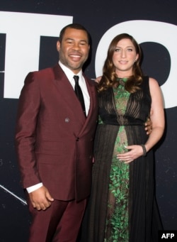 Director Jordan Peele and actress Chelsea Peretti attend the Universal Pictures special screening of "Get Out" in Los Angeles, Feb. 10, 2017.