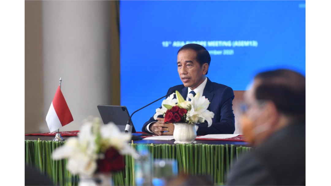 Dalam KTT ASEM ke-13 yang dilakukan secara virtual dari Istana Kepresidenan Bogor, Jumat (27/11) Presiden Jokowi memastikan Indonesia siap membantu krisis kemanusiaan di Afghanistan. (Foto: Courtesy/Biro Setpres)