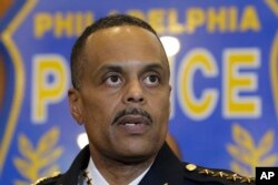 FILE - Philadelphia Police Commissioner Richard Ross speaks at a news conference in Philadelphia, Jan. 8, 2016.