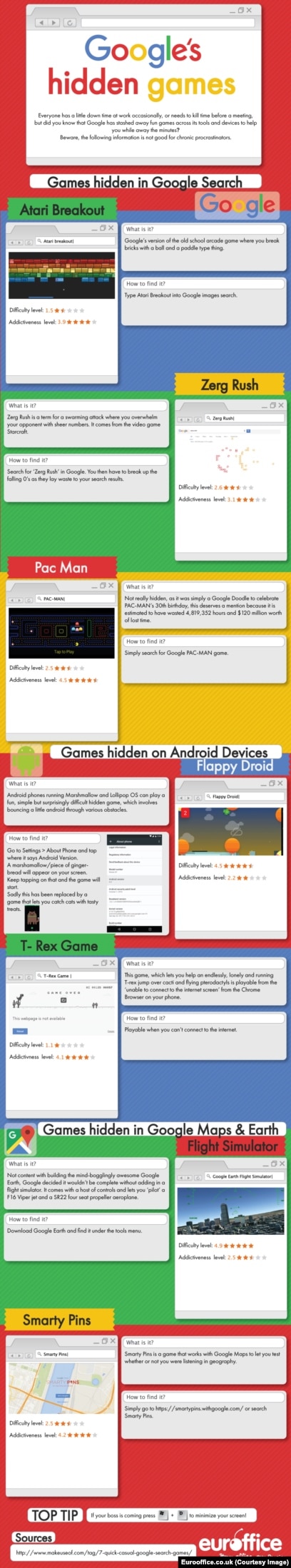 Seven Hidden Google Games