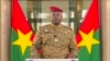 Le lieutenant-colonel en plein discours, Ouagadougou, le 28 janvier 2022.